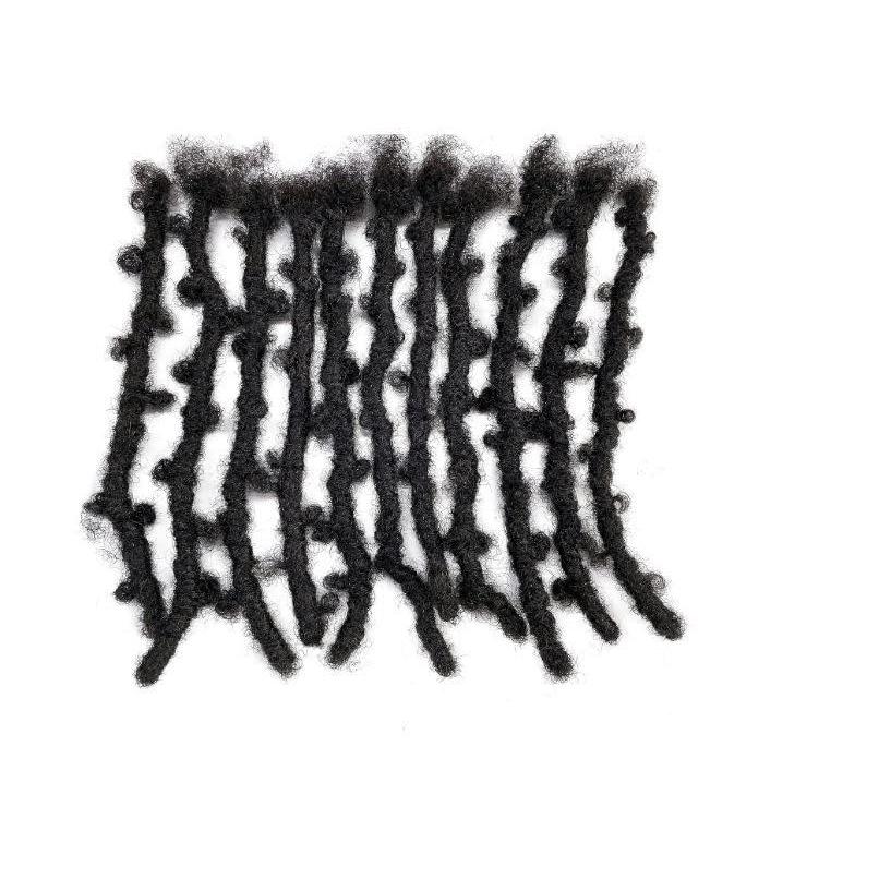 imageLocsanity Afro Kinky 100 Human Hair Handmade Butterfly Locs  10quot  8cm Pencil Width Natural Undyed Black Dreadlocks Crochet Hair Extensions 10quot 25 Locs