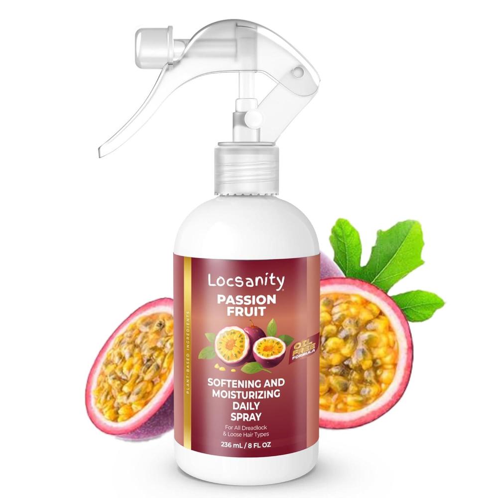 imageLocsanity Daily Moisturizing Spray for Dull Dry Locs  Passion Fruit Hair and Scalp Moisturizer for Dreadlocks Sisterlocks Microlocks Braids to Control Oil and Frizz 8 fl oz8 Fl Oz Pack of 1