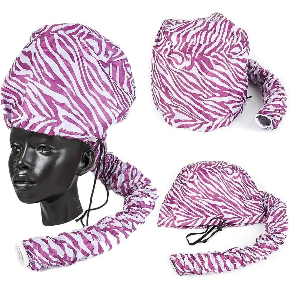 imageLocsanity Dreadlock Loose Natural Hair Bonnet Dryer Attachment Quick Drying Cap  Black or Purple Purple Animal