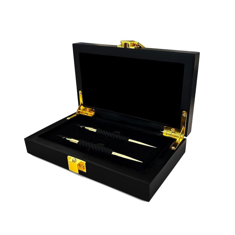 imageLocsanity Interlocking Dual Ended Dreadlock Loc Tool Sisterlocks Microlocks Small Locs and Medium Locs Redesigned Metal 24ct Gold Plated Gift Set
