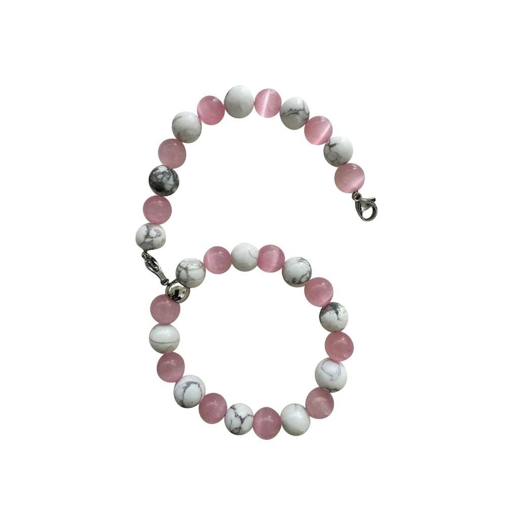 imageLocsanity Interlocking Sisterlock Dreadlock Crochet Tool Bracelet Holder Pink Beads BlackPinkGreyMarble