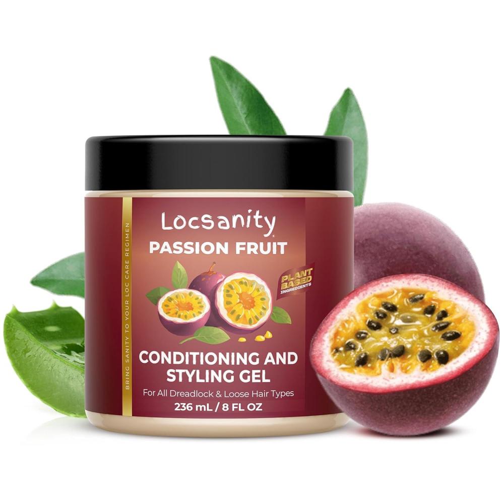 imageLocsanity Passion Fruit Conditioning and Styling Hair Gel  Braiding Gel for Dreadlocks Twists and Sisterlocks Loose Natural Hair and All Types of Locs