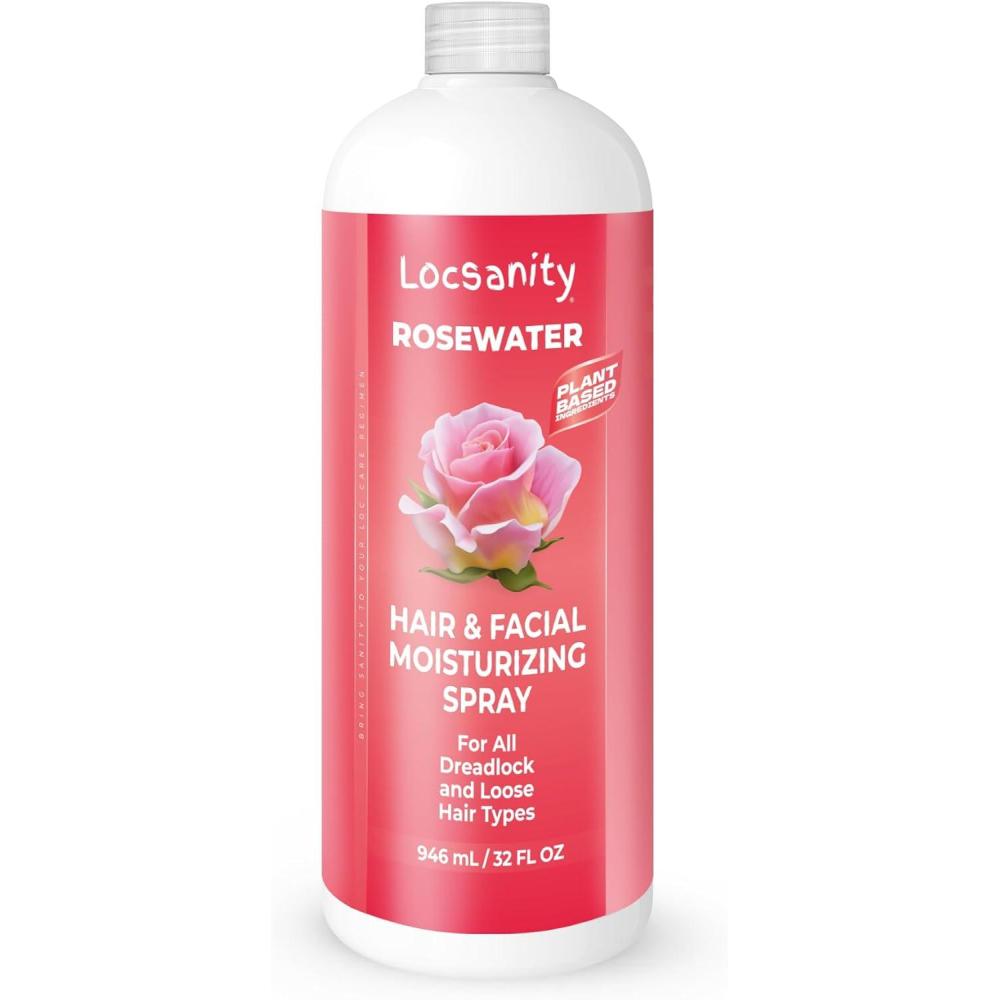 imageLocsanity Pure Rosewater Hair and Facial Spray  Trial Size Hydrating Face Mist to Soothe Refresh and Rejuvenate Skin Reduce Oil and Buildup 4oz32 Fl Oz Pack of 1