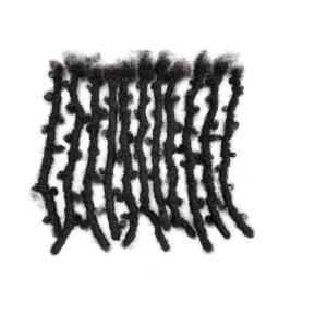 Locsanity Afro Kinky 100% Human Hair Handmade Butterfly Locs – 10″ – .8cm Pencil Width Natural Undyed Black Dreadlocks, Crochet Hair Extensions (16″, 10 Locs)