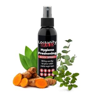 Locsanity BOLD Body Spray for Men – Freshening Deodorant for Groin, Balls, Armpits – Soothing, Cooling, Deodorizing Spray – Natural Personal Hygiene, Skincare Regimen