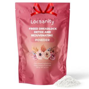 Locsanity Dreadlock Hair Scalp Detox – Deep Clean Dreadlock Powder, Cleansing Conditioner – Natural Hair Cleanser for Build Up – ACV Alternative, Loc Care and Maintenance Products(Unscented)