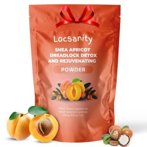 Locsanity Dreadlock Hair Scalp Detox – Deep Clean Dreadlock Powder, Cleansing Conditioner – Natural Hair Cleanser for Build Up – ACV Alternative, Loc Care and Maintenance Products(Shea Apricot)