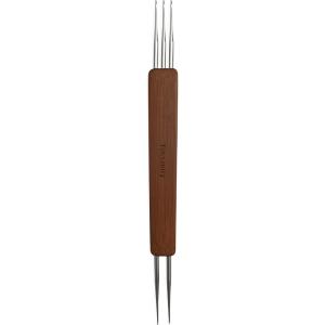 Locsanity Dreadlocks Loc Dual Ended Tool Set Crochet Needle Bamboo Handle (Single/Double Double/Triple) (1 Single/Double)(1 Double/Triple)