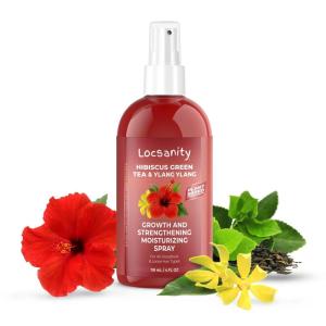 Locsanity Hibiscus Green Tea Hair Growth Spray for Dreadlocks and Loose Hairstyles Hair Care Treatment – Loc Moisturizer for Thicker, Fuller, Longer Hair (8oz)(4 Fl Oz (Pack of 1))