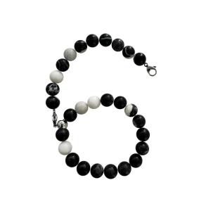 Locsanity Interlocking, Sisterlock, Dreadlock, Crochet Tool Bracelet Holder, Pink Beads (Black)(Black/White)
