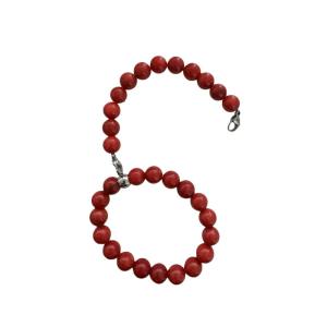 Locsanity Interlocking, Sisterlock, Dreadlock, Crochet Tool Bracelet Holder, Pink Beads (Black)(Burnt Ornage)
