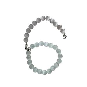 Locsanity Interlocking, Sisterlock, Dreadlock, Crochet Tool Bracelet Holder, Pink Beads (Black)(Grey)