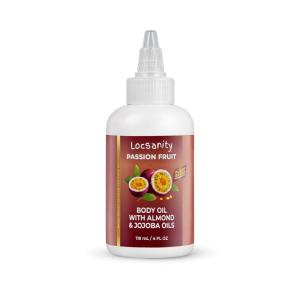 Locsanity Passion Fruit Body Oil with Almond & Jojoba Oils, 4 OZ