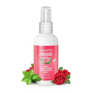 Locsanity Rosewater and Peppermint Daily Moisturizing Spray – Jumbo Size Hydrating Dreadlock Spray to Nourish The Scalp and Protect Hair from Oil and Buildup (32oz)(4 Fl Oz (Pack of 1))