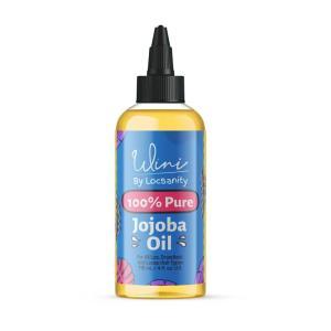 Locsanity Wini Pure 100% Jojoba Oil Organic Cold Pressed Unrefined Non-GMO – 4 fl oz: Moisturizing Face & Hair Oil for Growth, Skin Care, Strengthening & Nourishing(Jojoba Oil)