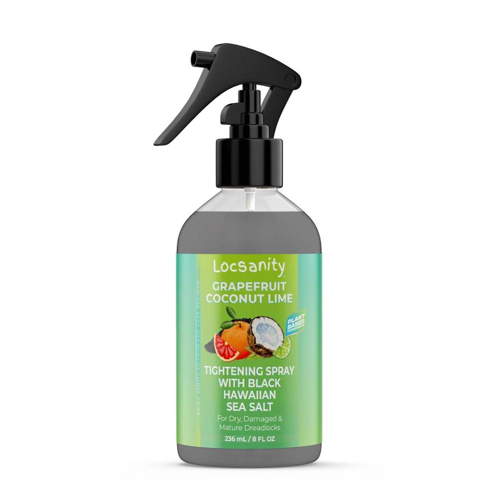 imageLocsanity Grapefruit Coconut ampamp Lime Moisturizing and Tightening Spray Mist wBlack Hawaiian Sea Salt  4 fl oz Hydrating ampamp Tightening Spray for Locs Dreads Braids ampamp Natural Hair