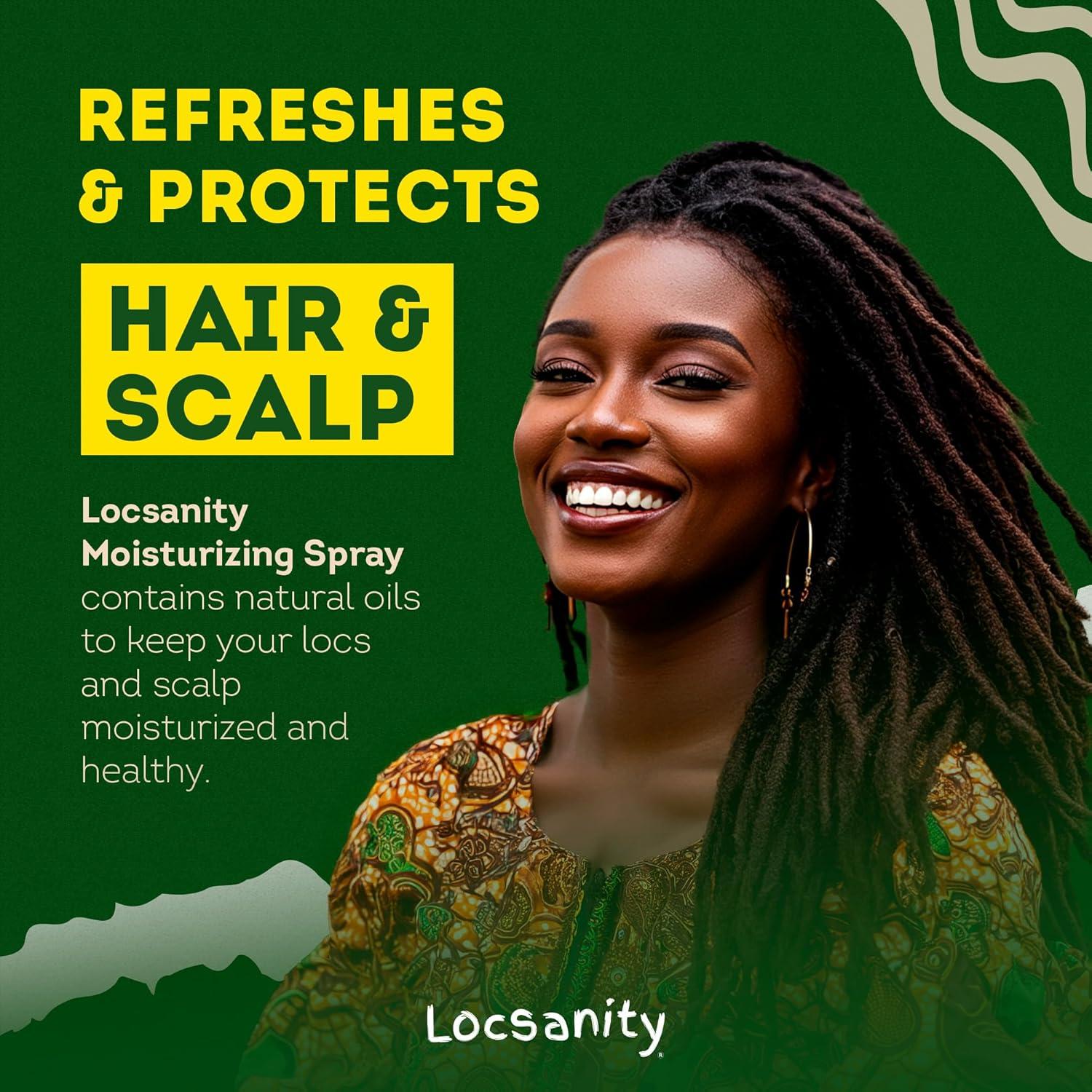imageLocsanity Daily Moisturizing Refreshing Spray for Locs Dreadlocks Rose Water and Peppermint Hair Scalp Moisturizer Dreadlock Spray Natural Loc Care and Maintenance 12oz32 Fl Oz