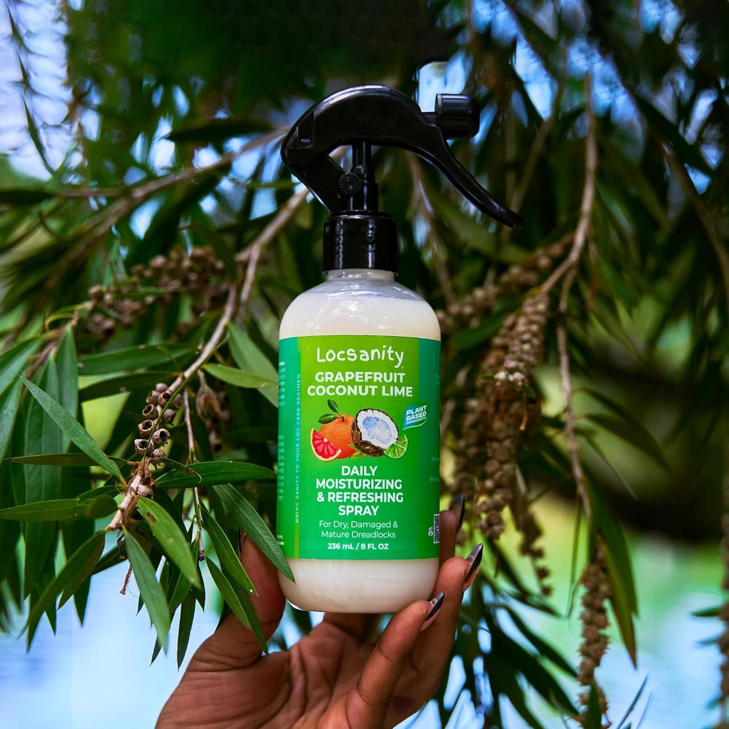 imageLocsanity Grapefruit Coconut ampamp Lime Daily Moisturizing Spray Fine Mist 8 fl oz Hydrating Mist for Locs Hair Growth and Daily Moisturizing Refreshing Spray for Dreads ampamp Braids